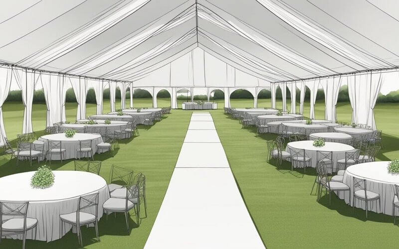 Tent Seating and Audience Arrangement