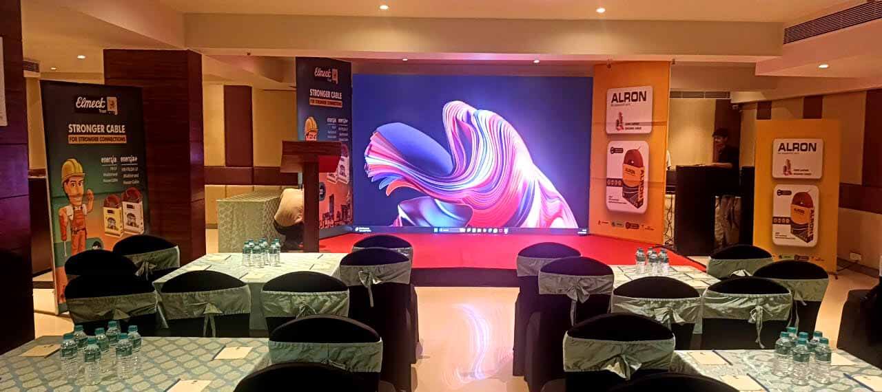 Event Production Services Delhi - Stage Setup with Truss and Lighting