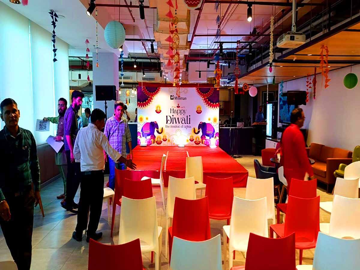 LED Stage Setup in Delhi - LED Wall Stage Backdrop Fabrication