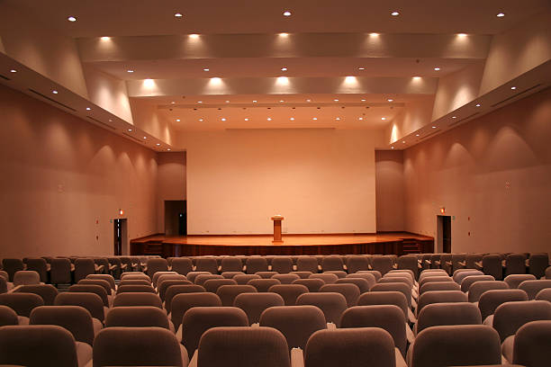 Modern Auditorium Interior with Stage